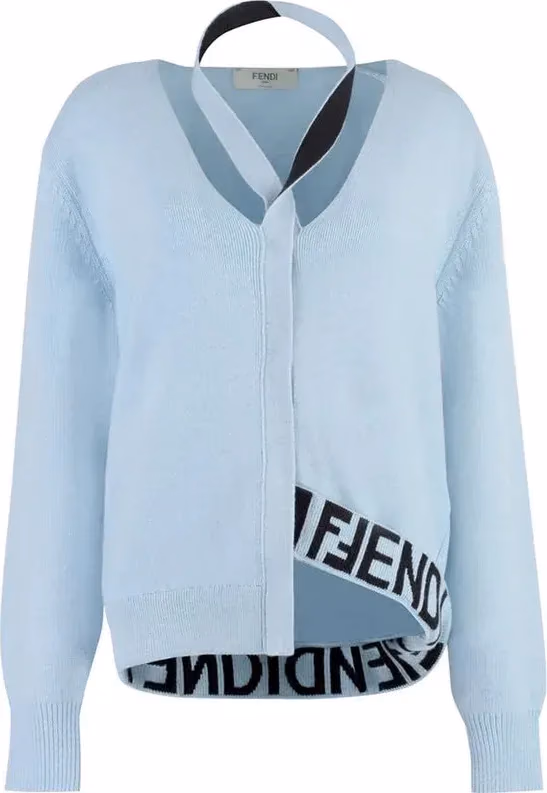 Fendi Blue Cashmere Cardigan