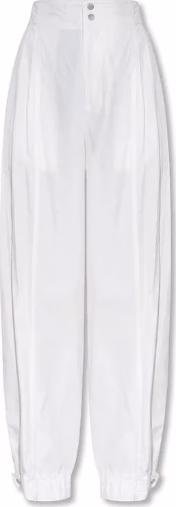 Bottega Veneta White Cotton Casual Pants