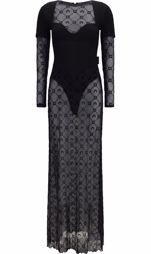 Marine Serre Black Polyamide Casual Dress