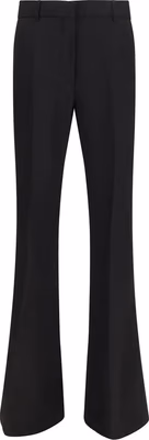 Black Viscose Flared Pants