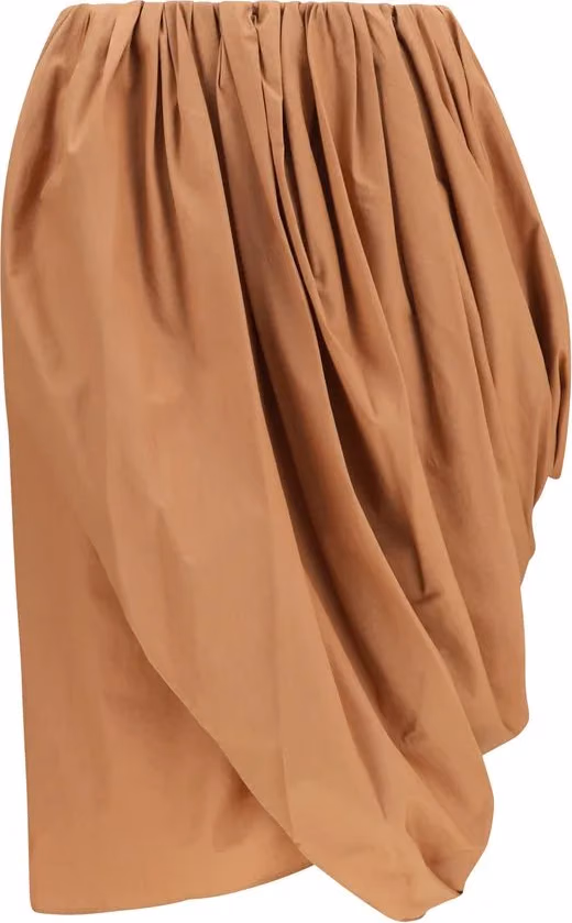 Chloé Beige Cotton Midi Skirt