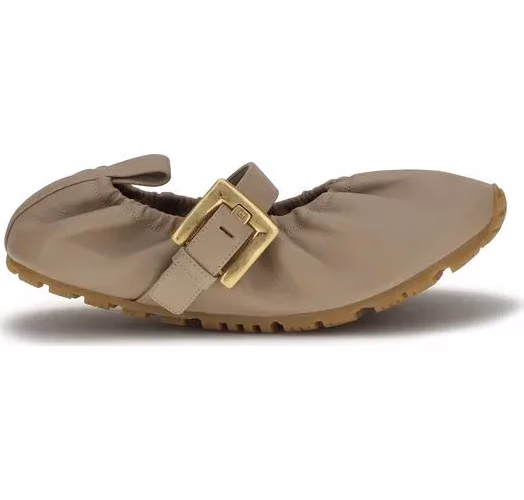 Balmain Beige Lamb Ovis Aries Aries Ballet Flats
