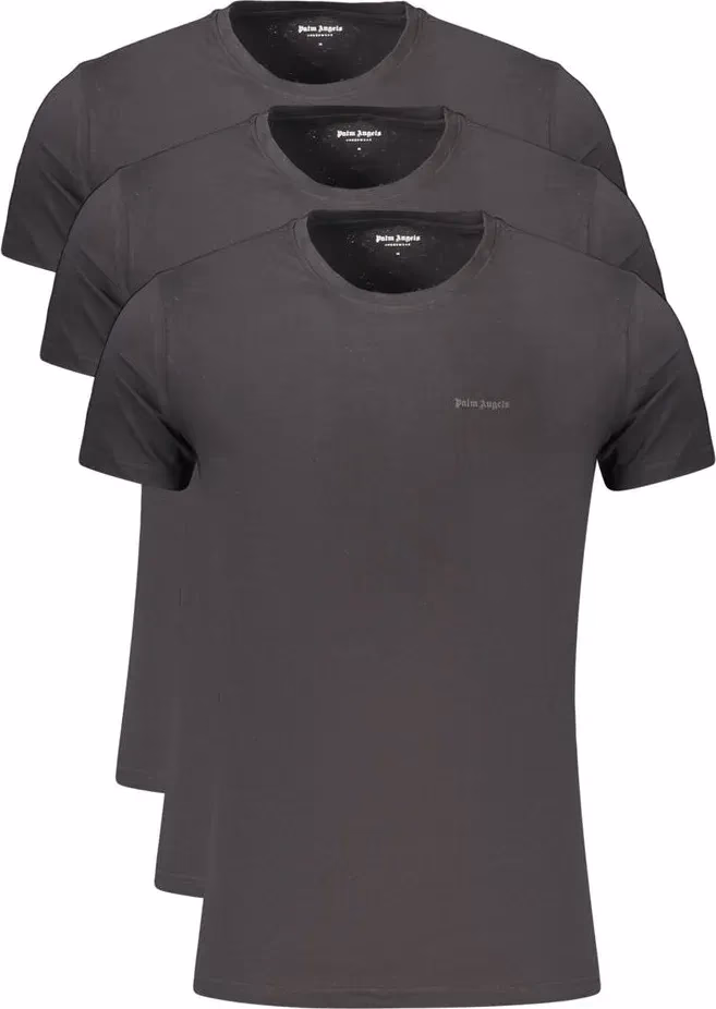 Palm Angels Nero Cotton Men's T-Shirt