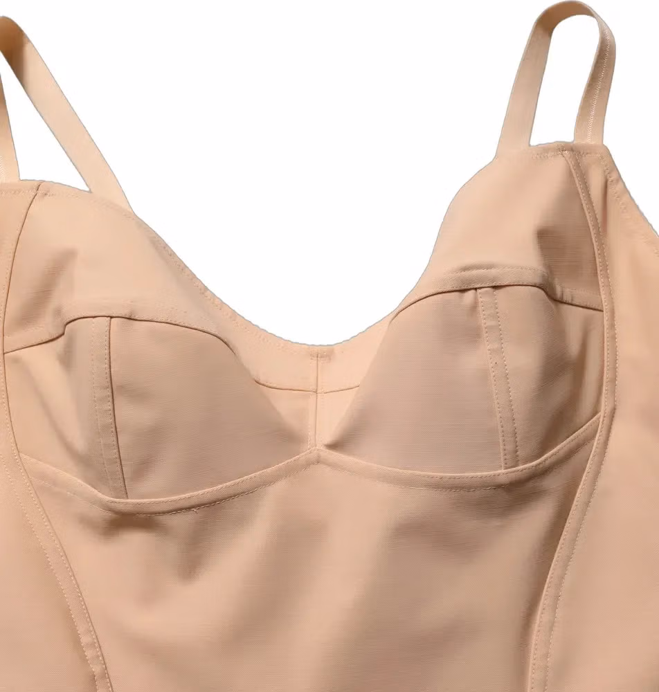 Dolce & Gabbana Nude Nylon Full Body Shaper Bodysuit Top