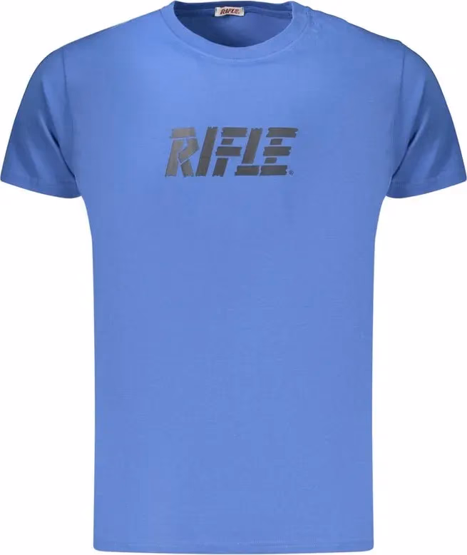 Rifle Blue Cotton Mens T-Shirt