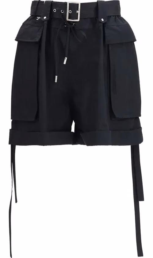 Alexander McQueen Black Cotton Bermuda Shorts