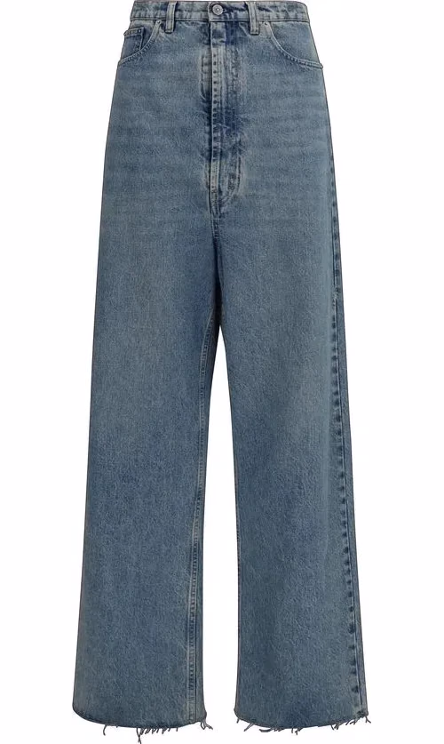 Maison Margiela Blue Cotton High-Waisted Jean