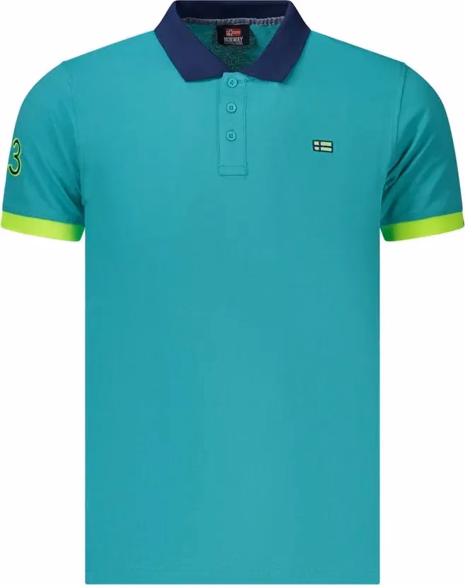 Norway 1963 Azzurro Cotton Men's Polo
