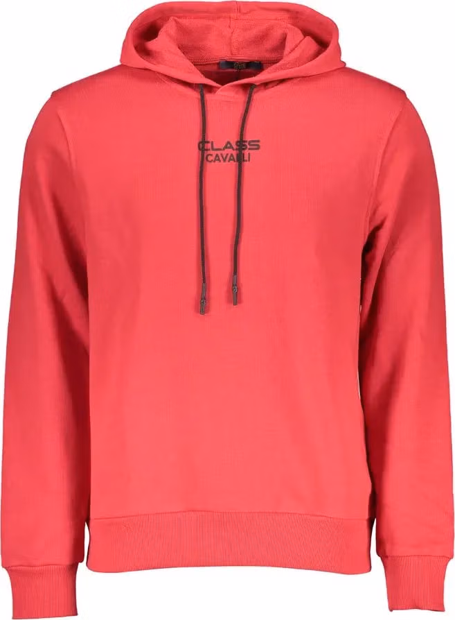 Cavalli Class Rosso Cotton Mens Sweatshirt