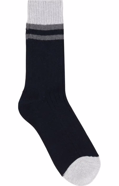 Brunello Cucinelli Black Cotton Socks