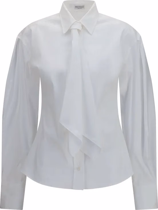 Brunello Cucinelli White Cotton Dress Shirt