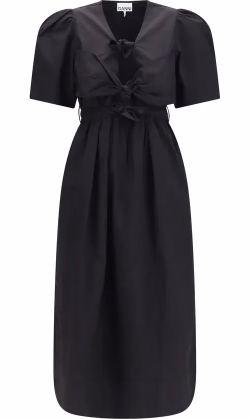 Ganni Black Cotton Casual Dress