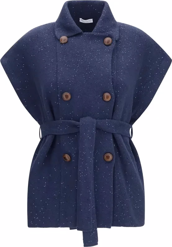 Brunello Cucinelli Blue Cotton Coat