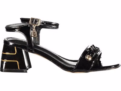 Black Polyurethane Women's Sandal