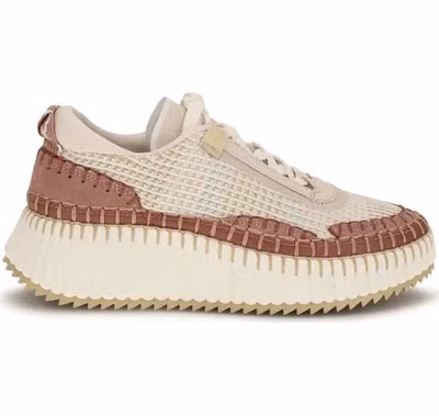 Beige Nylon Chunky Sneakers