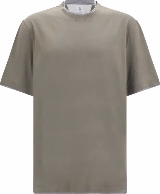 Brunello Cucinelli Bicolor Cotton T-Shirt