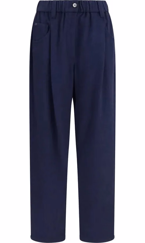 Brunello Cucinelli Blue Wool Oves Aries Pants