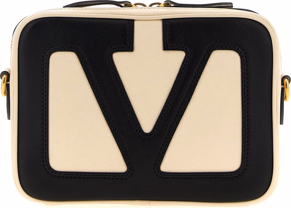 Valentino Garavani Bicolor Lamb Leather Crossbody Bag