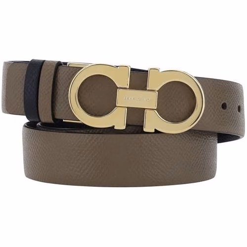 Ferragamo Brown Calf Leather Bos Taurus Regular Belt