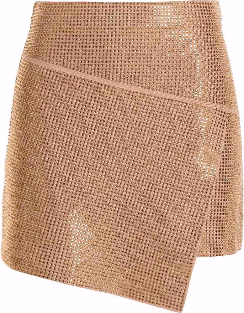 ANDREĀDAMO Beige Viscose Long Skirt