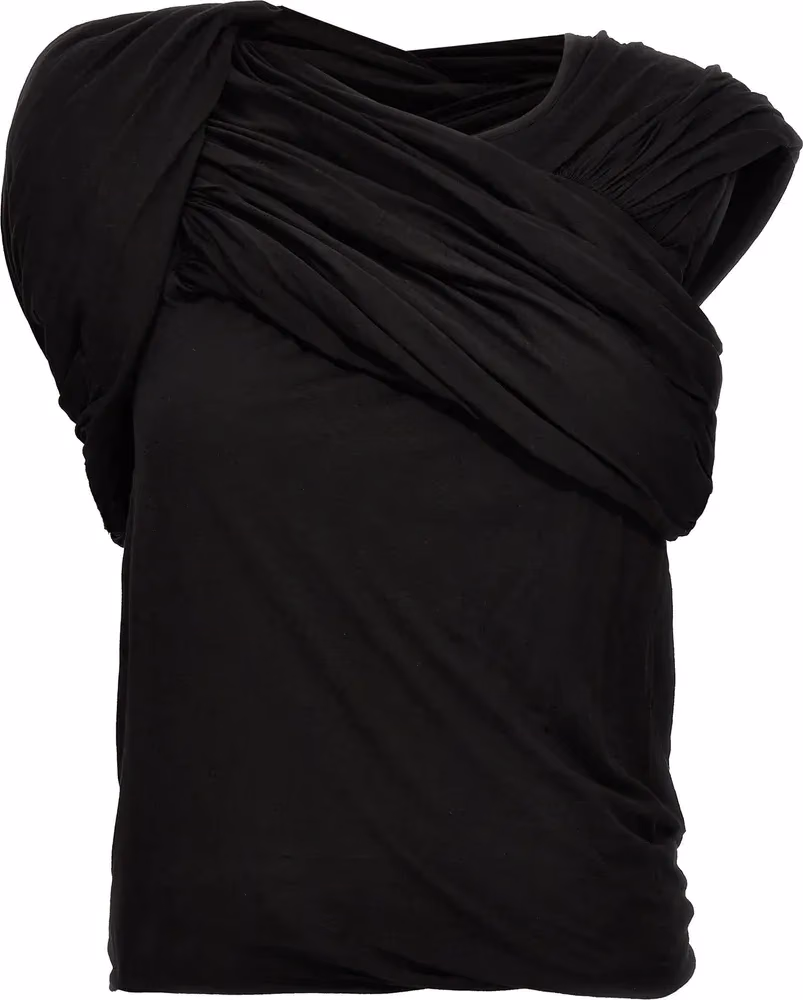 Rick Owens Black Cotton Tank Tops