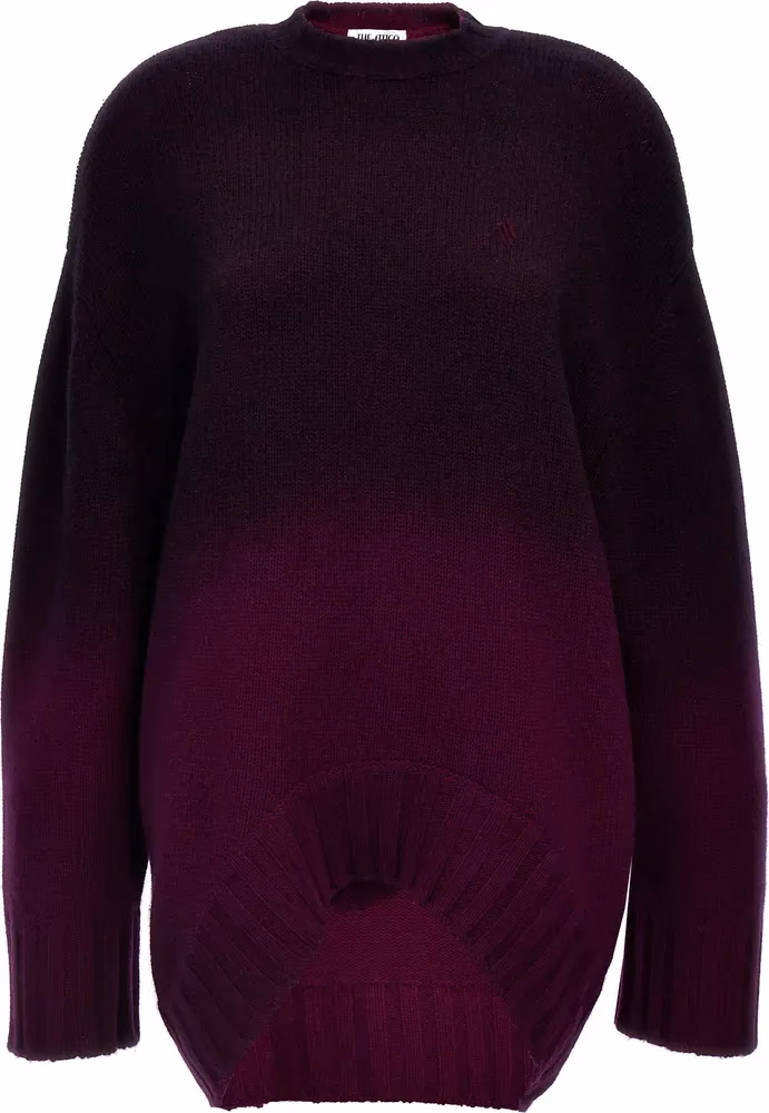 The Attico Purple Wool Short Dress