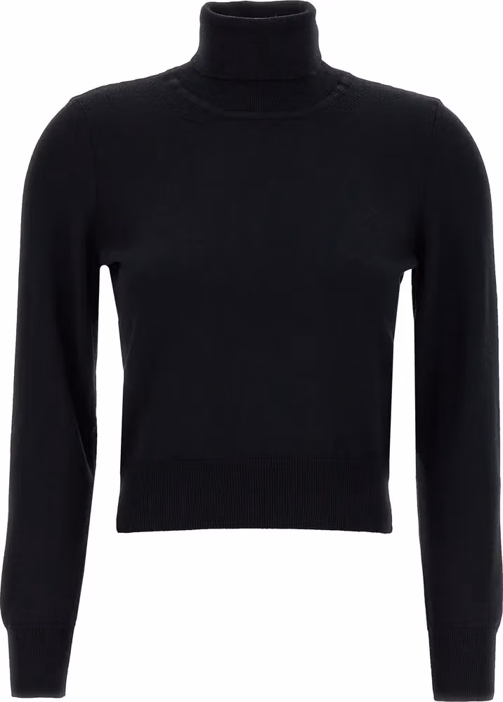 ANTONINO VALENTI Black Merino Wool Cardigan