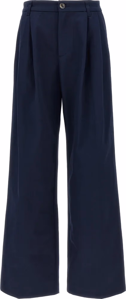 Fortela Blue Cotton Casual Pants