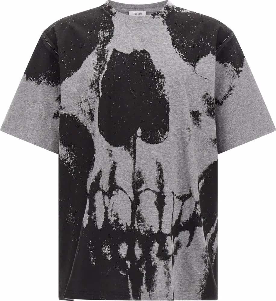 Alexander McQueen Gray Cotton T-Shirt