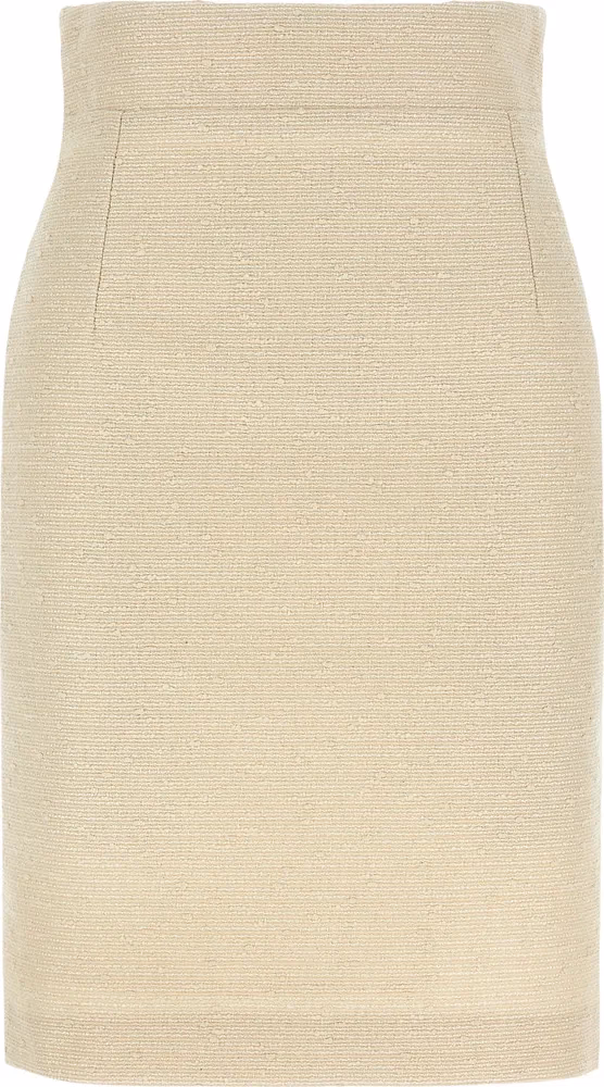Tagliatore Beige Cotton Midi Skirt