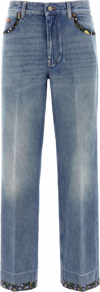 Valentino Garavani Blue Cotton Jeans Denim