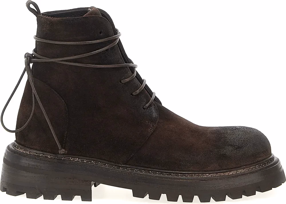 Marsell Brown Cotton Chelsea Boots