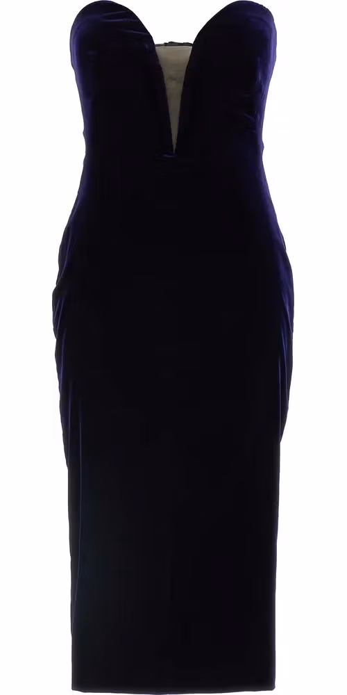 Tom Ford Blue Viscose Midi Dress