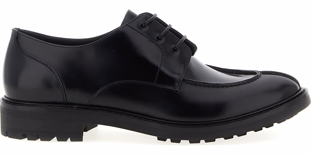 Saint Laurent Black Calfskin Oxfords And Derbies
