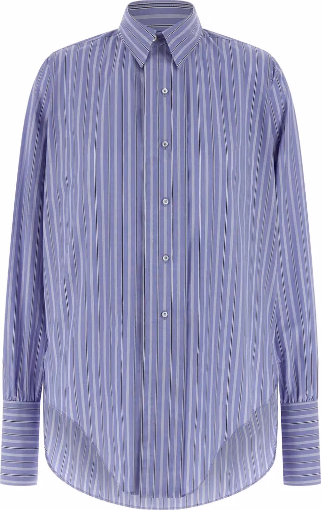 Maison Margiela Blue Cotton Blouse
