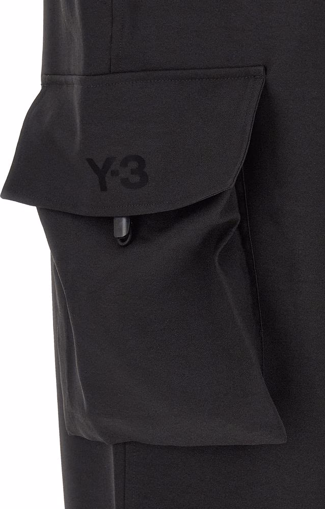 Y-3 Black Polyester Cargo Pants