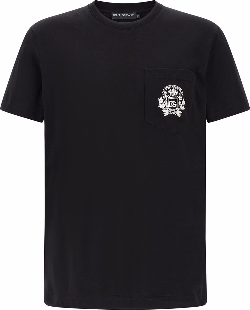 Dolce & Gabbana Black Cotton T-Shirt