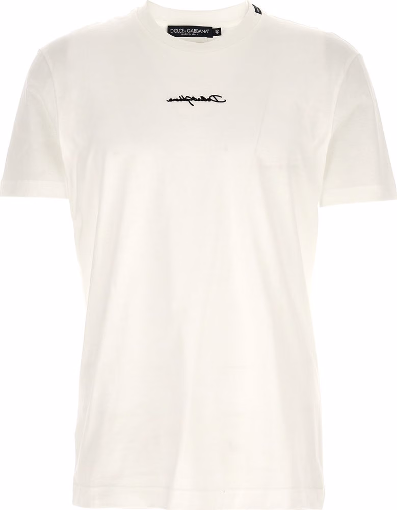 Dolce & Gabbana White Cotton T-Shirt