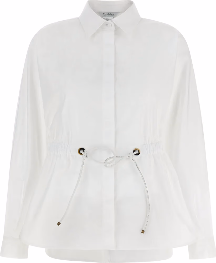Max Mara White Cotton Blouse