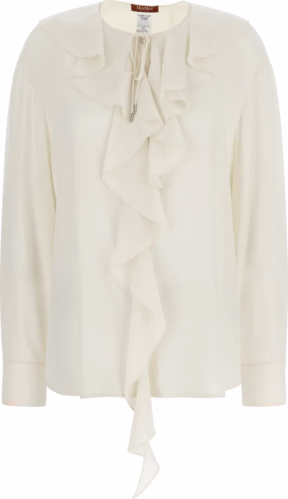 Max Mara White Silk Blouse