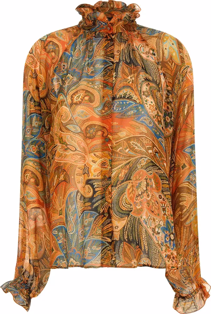 Etro Multicolor Silk Blouse