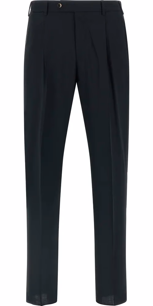 PT Torino Black Virgin Wool Pants