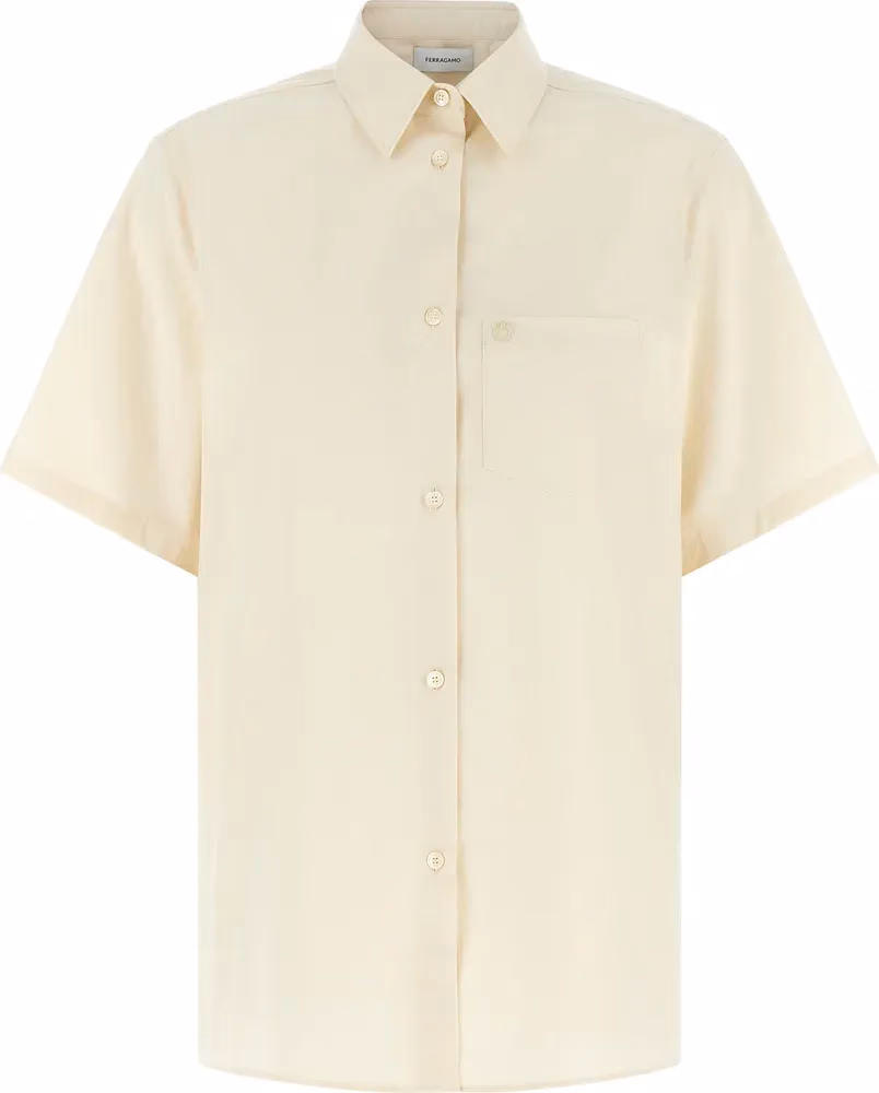 Ferragamo Beige Cotton Blouse