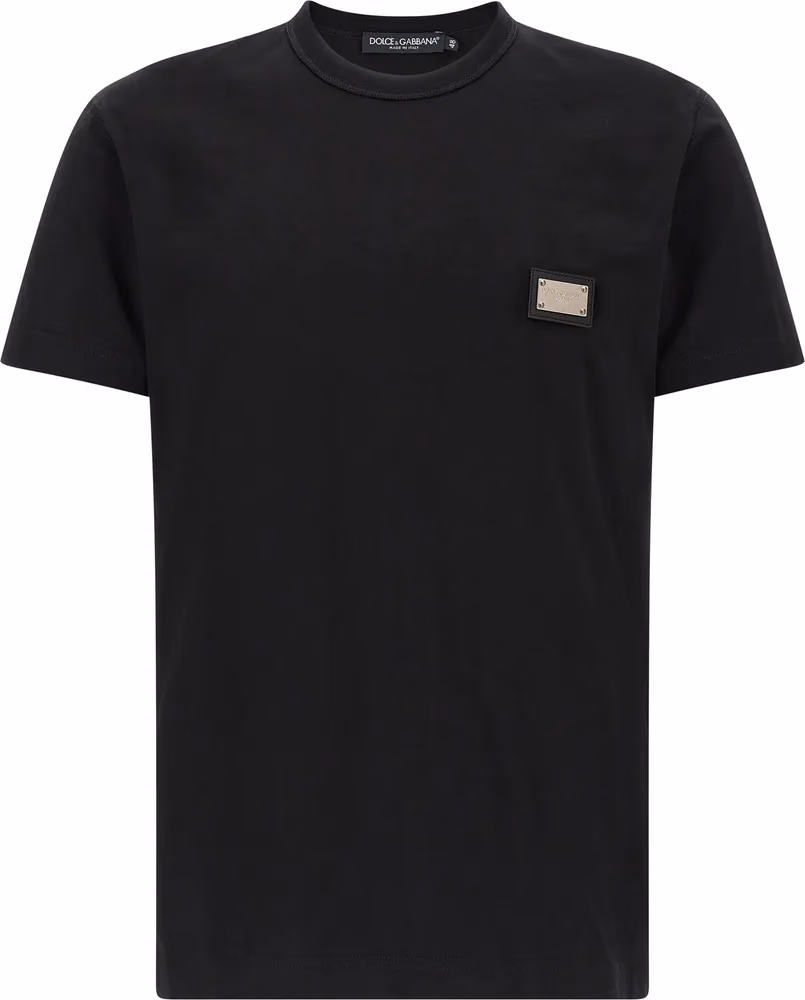 Dolce & Gabbana Black Cotton T-Shirt