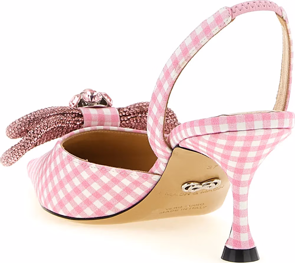 MACH & MACH Multicolor Cotton-Like Mid Heel Pumps