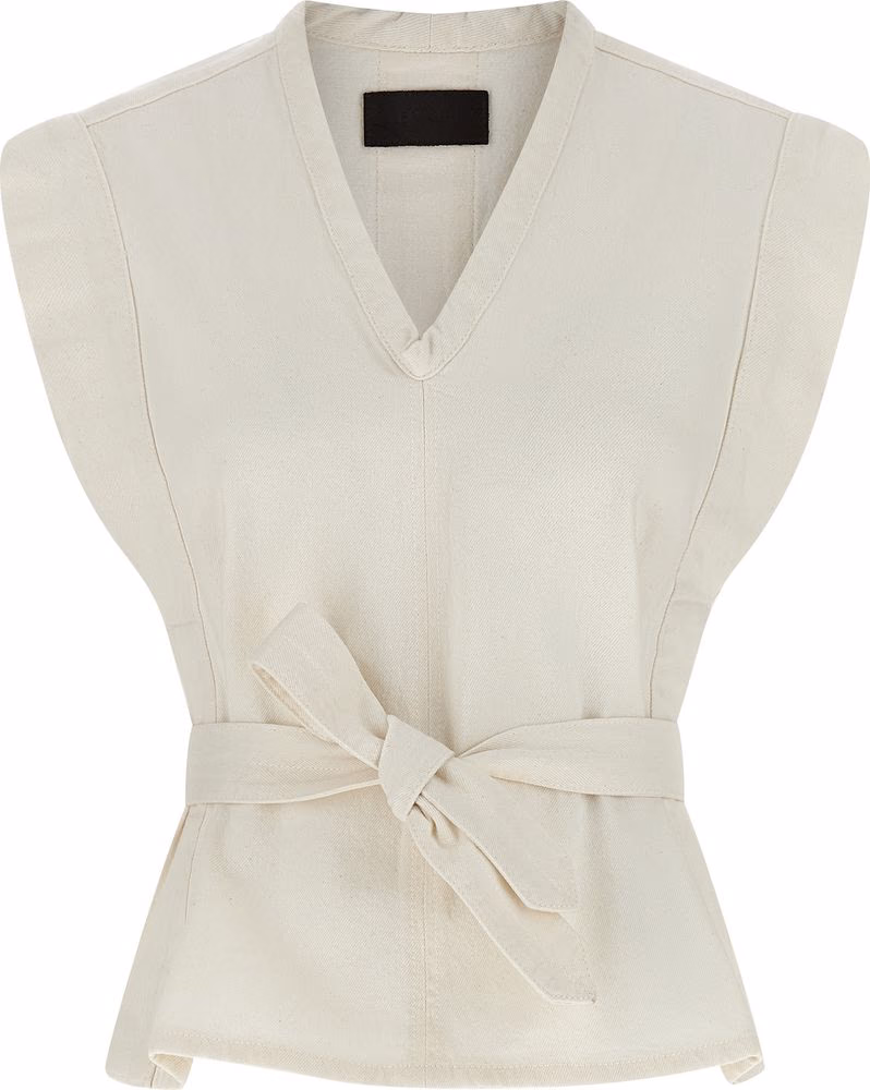 Lemaire White Cotton Sleeveless Jacket