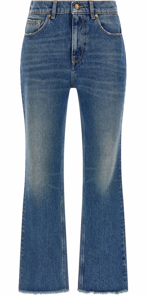 Golden Goose Blue Cotton Flared Jeans
