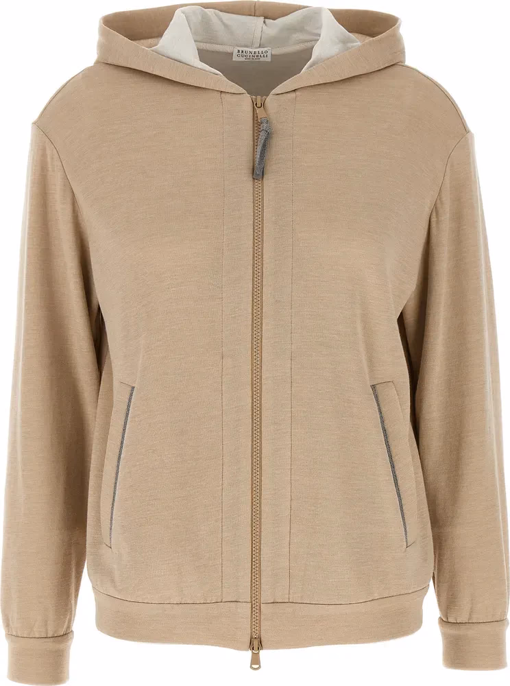 Brunello Cucinelli Beige Cotton Cardigan