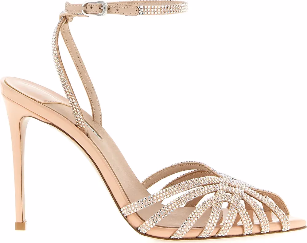 LE SILLA Multicolor Goatskin Stiletto Heel Sandals