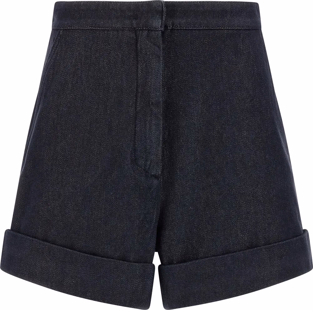 Max Mara Blue Cotton Bermuda Shorts